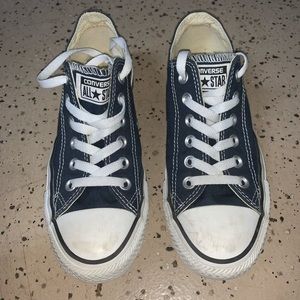 Navy blue Converse shoes